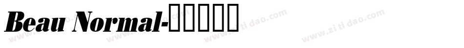 Beau Normal字体转换